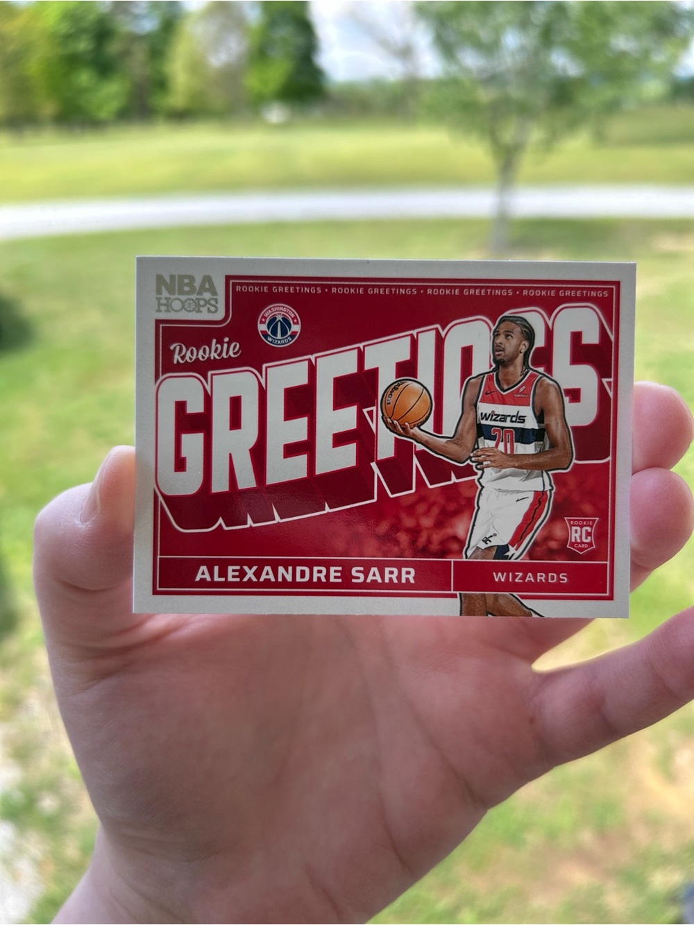 Panini Rookie Greetings - Alexandre Sarr NBA Hoops card Washington wizards - Picture 3 of 4